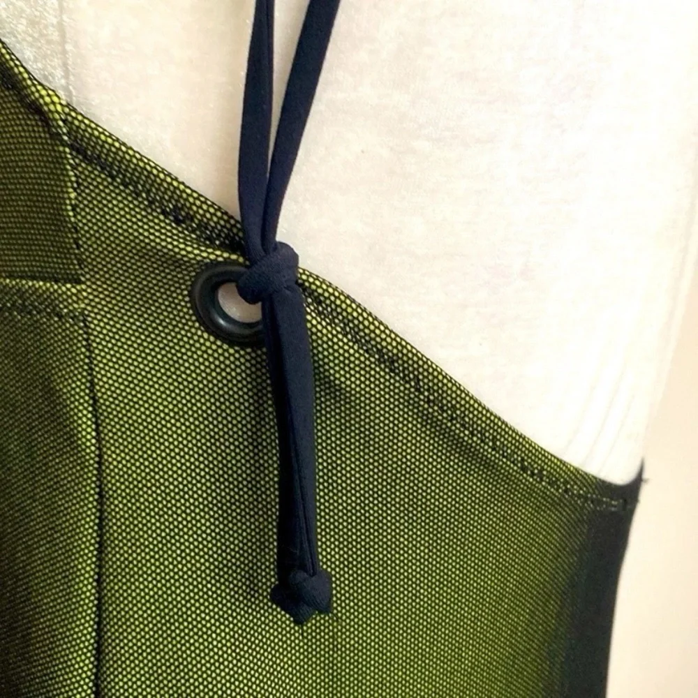 Y2K Fendi lime Green with black micro mesh Mini Dress - Picture 6 of 16